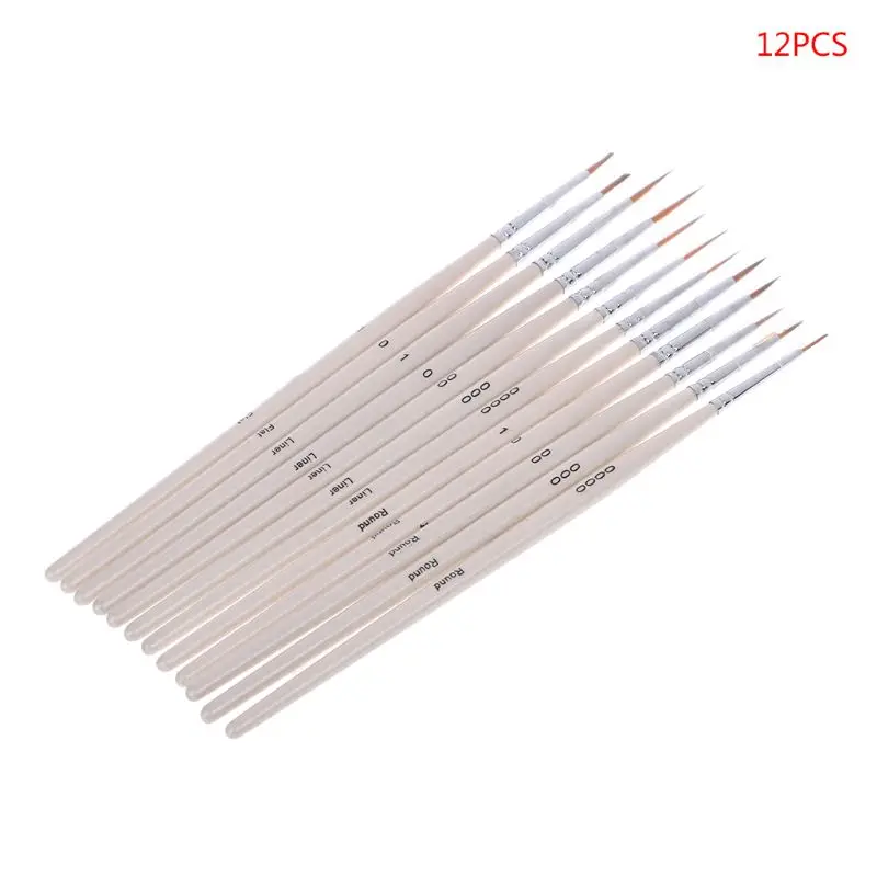 12Pcs/Set Fine Hand-painted Thin Fine Hook Line Pen Drawing Art Pens Paint Brush