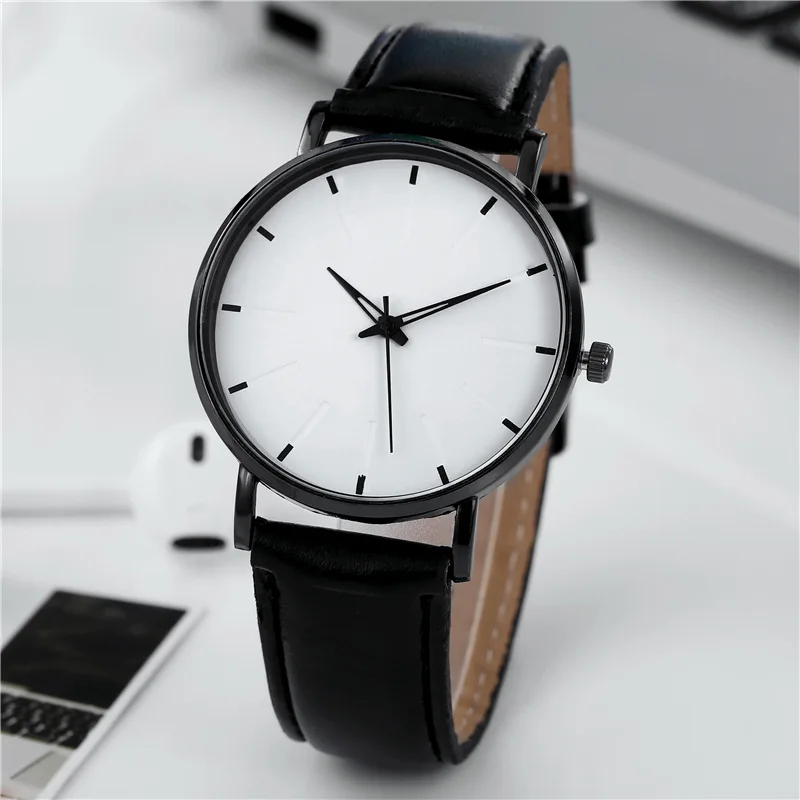 2022 Minimalist Men's Fashion Ultra Thin Watches Simple Men Business Leather Belt Quartz Watch Relogio Masculino