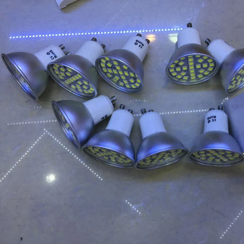 10X GU10 Bulb Lamp 5W LED Bulb Spot Light LED 29 SMD 5050 LED Lamp Super Bright 400-420LM Cold White AC195-240V
