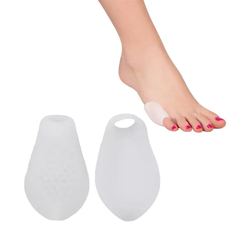 

2pcs/Pack Practical Little Toe Tubes Bunion Protector Silicone Toe Sleeve Finger Cots For Feet Care Feel Free To Wear Any Shoes