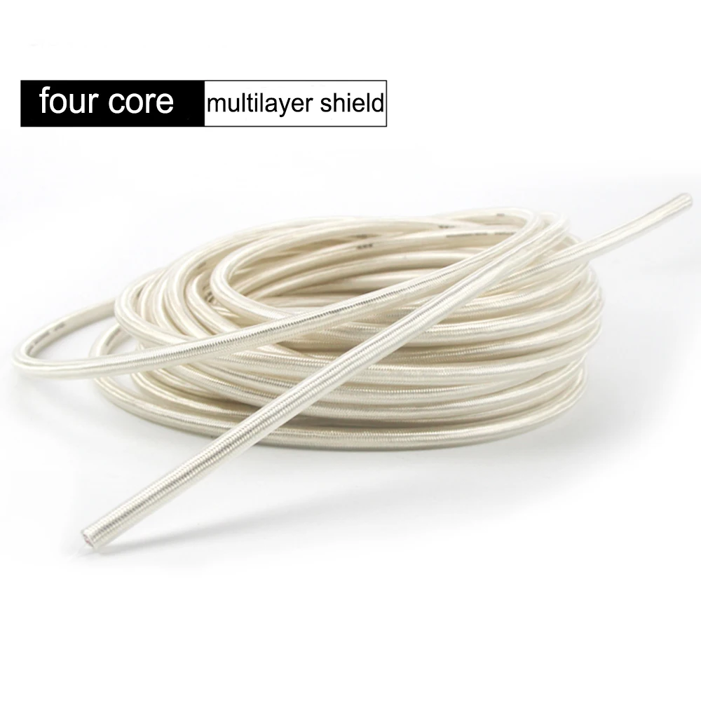 Hifi QED Audiophile DIY 8mm 4 ھ OFC ǹ    Ŀ ȣ  뷱 RCA  ȣ ̺ ̾ ڵ