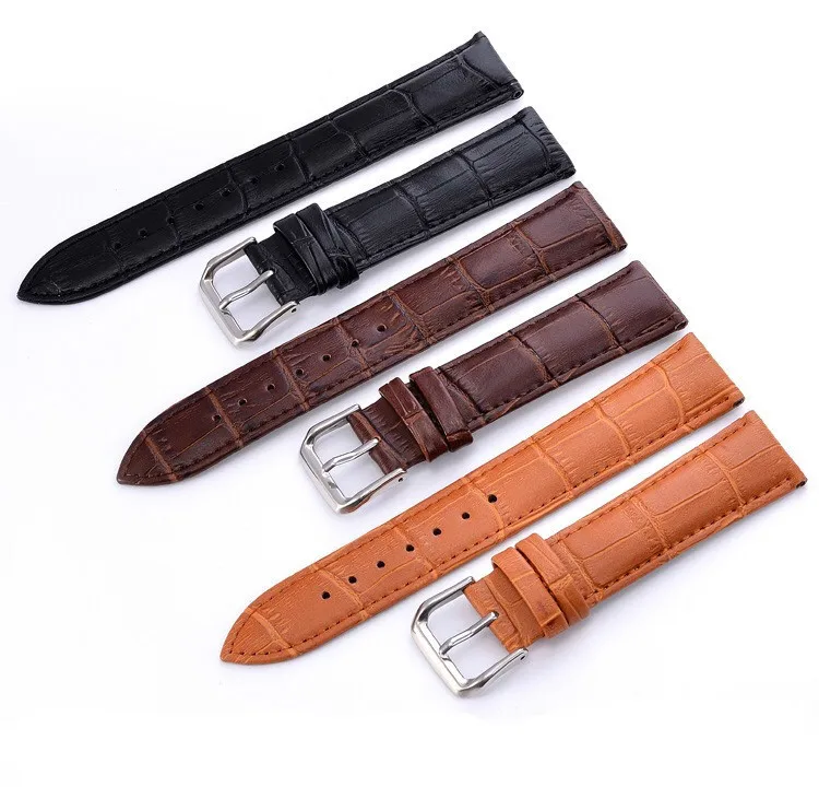 

Watch Band Genuine Leather straps Watchbands 12mm 18mm 20mm 14mm 16mm 19mm 22mm accessories women men Brown Black Belt