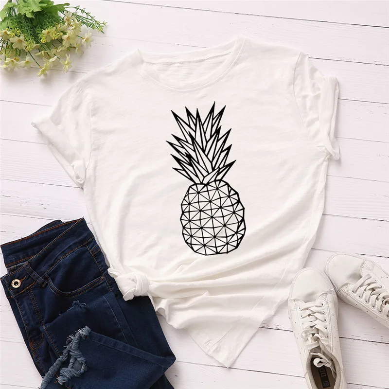 Summer Female Tops 2019 T Shirt Women T-Shirt Banana Cartoon Print Short Sleeve Funny Cute Tee tshirt female Tunic