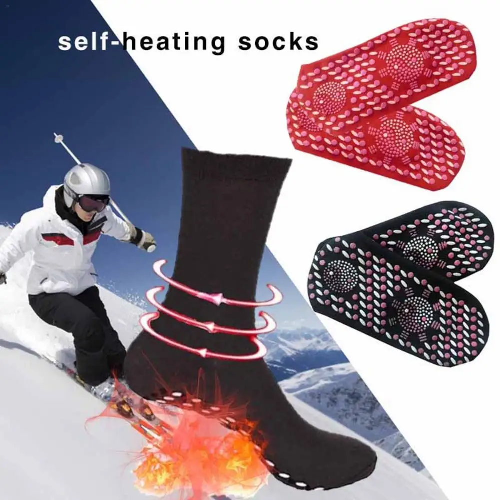 Самонагревающиеся физиотерапевтические носки турмалин магнитный массажер для терапии ног зимние теплые носки Здоровый Уход артрит ноги Массажер