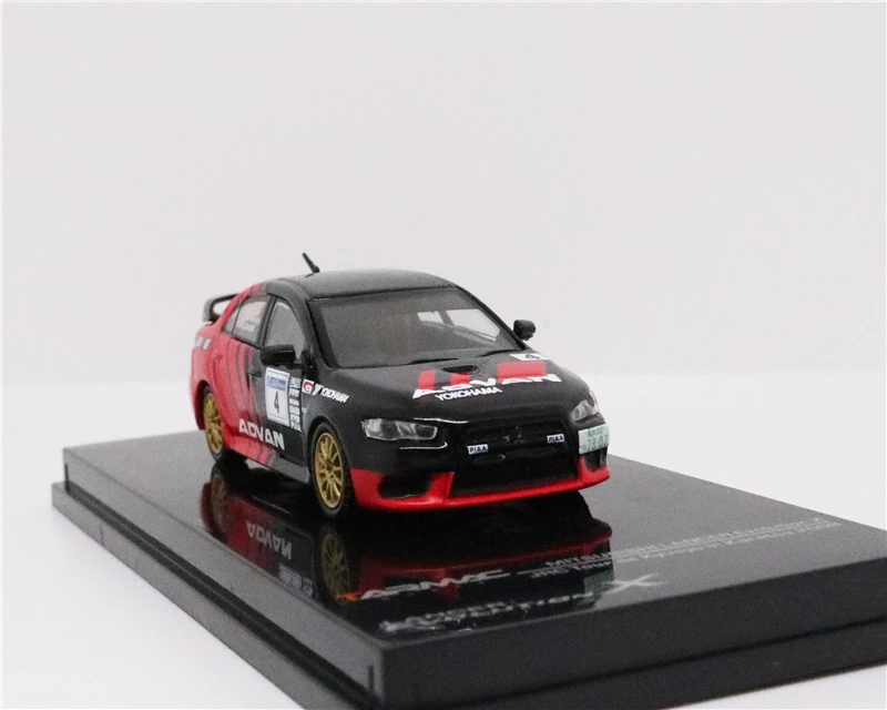 Tarmac работает 1: 64 Mitsubishi EVO X Advan гоночный литой модельный автомобиль