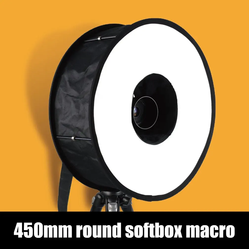 45 см 1" легко складываемое кольцо Speedlite вспышка софтбокс рассеиватель Отражатель для Canon Nikon Godox Макросъемка ПОРТРЕТНАЯ ФОТОГРАФИЯ