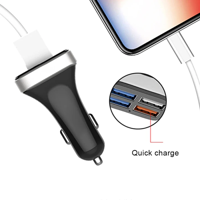 Горячее автомобильное зарядное устройство Быстрая зарядка 4 usb порта для смартфонов автомобильные аксессуары BUS66