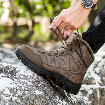 

2019 New Winter Outdoor Warm Hiking Shoes Snow Boots Anti-Skid Shoes