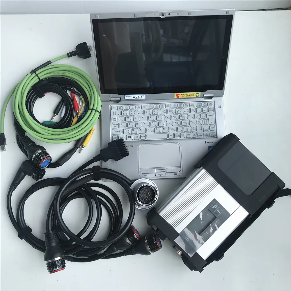 Mb Star C5 SD Compact 5 с программным обеспечением,12 в 480 ГБ Мини SSD установка в используемом Toughbook Cf-AX2 I5 8G для автоматического диагностического инструмента