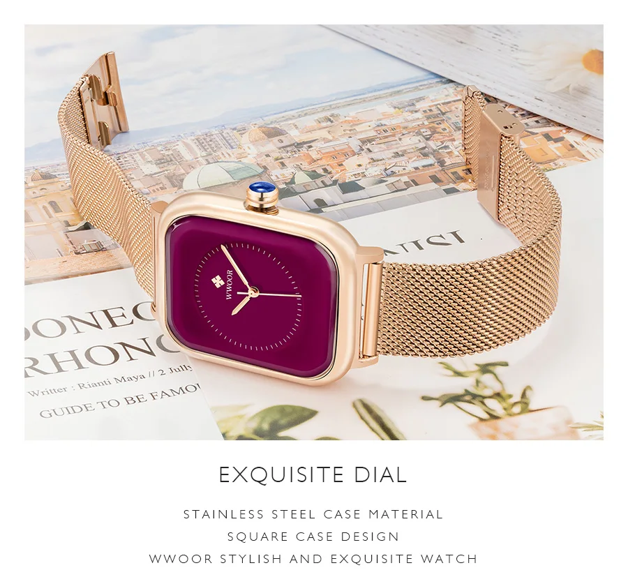 Simple Women Square Watches Luxury Brand Fashion Dress Bracelet Watch Female Mesh Strap Waterproof Quartz  Feminino_voghion.com