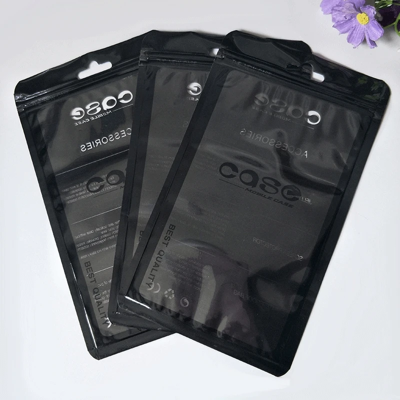

500Pcs 12x21cm 11x19cm 13.5x24cm 10x18cm Plastic Zip Lock Cell Phone Case Charging Cord Packing Bags Sealing Pouch Bag