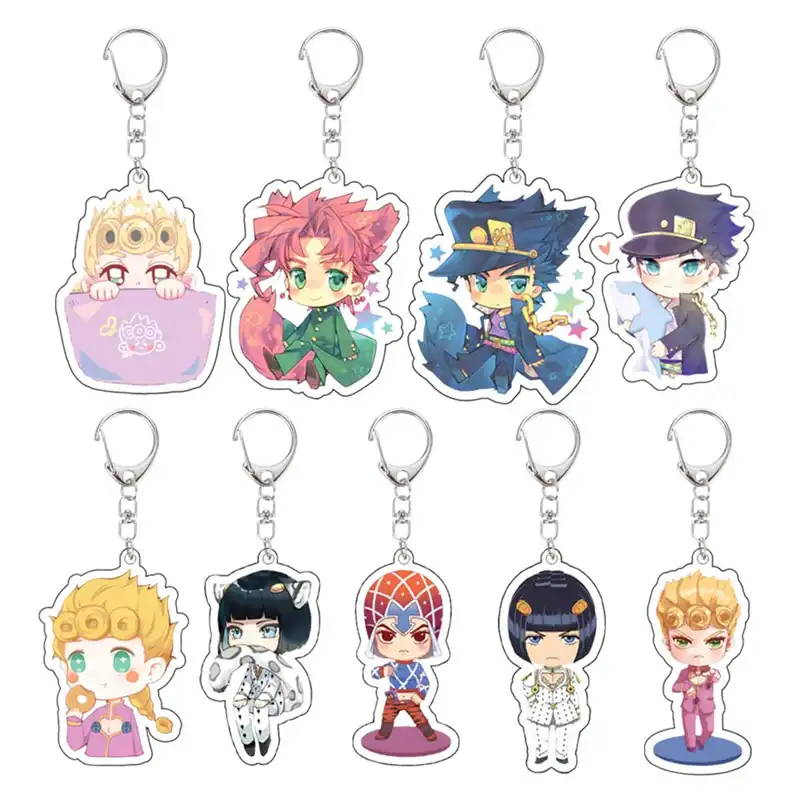 Anime JoJo/'s Bizarre Adventure Kujo Jotaro Acrylic Student Card Set Key Chain