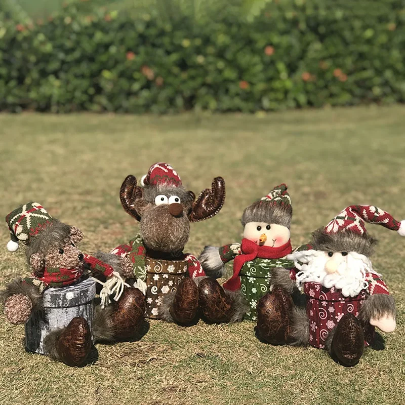 Hot Cute Animal Shape Doll Box Christmas Decoration Candy Gift Box Children's Gift Storage Box