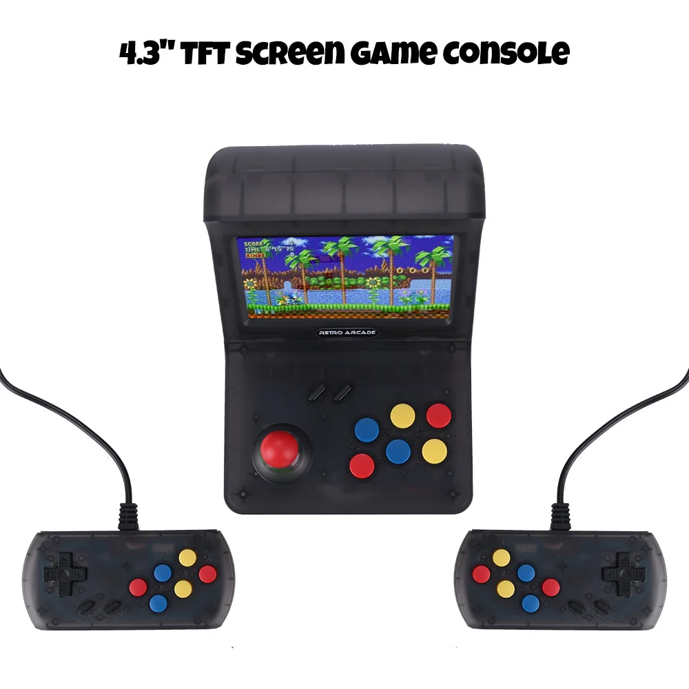 Docooler игровая консоль 4," TFT экран w/2 контроллера портативные классические игровые консоли 3000 Встроенные игры для детей