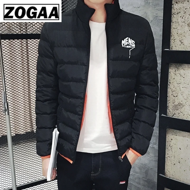 ZOGAA, мужские зимние хлопковые парки, утолщенная однотонная верхняя одежда, пальто на молнии, парки, верхняя одежда, теплая одежда, новая мода размера плюс M-4XL