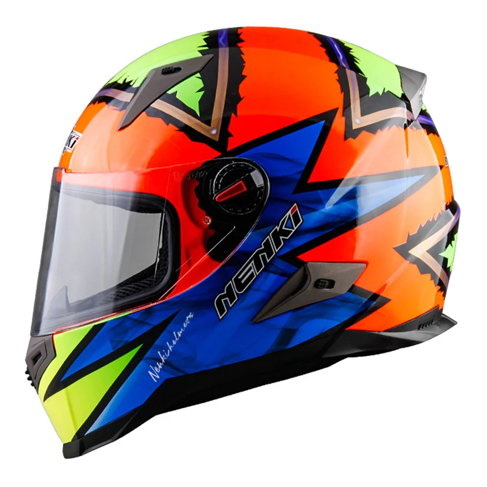 NENKI мотоциклетный шлем гоночный уличный мото Casco Touring мотоциклетный шлем для мужчин и женщин чоппер Скутер круизер анфас шлем ECE - Цвет: Orange