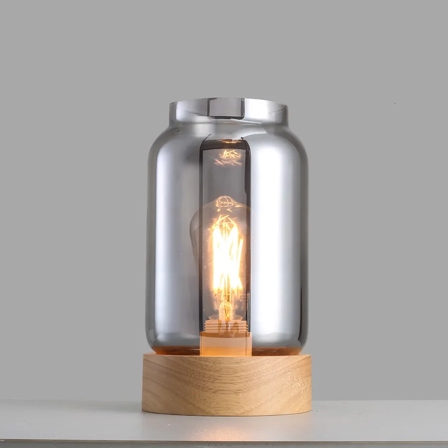 

Nordic light glass lampshade table lamp led modern night light