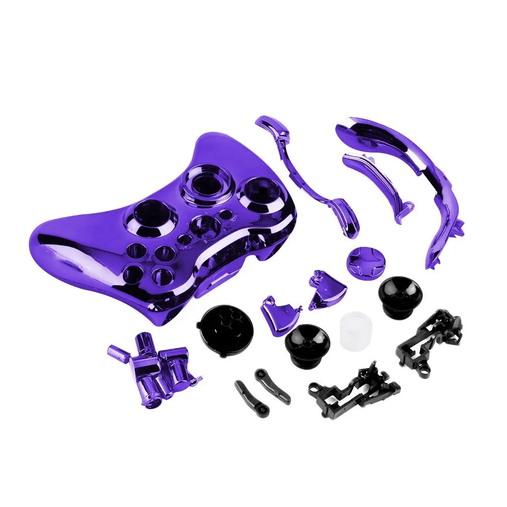 1 pcs brand new Wireless Controller Shell Case Bumper Thumbsticks Buttons Game for Xbox 360 Digital In Stock - Color: Purple