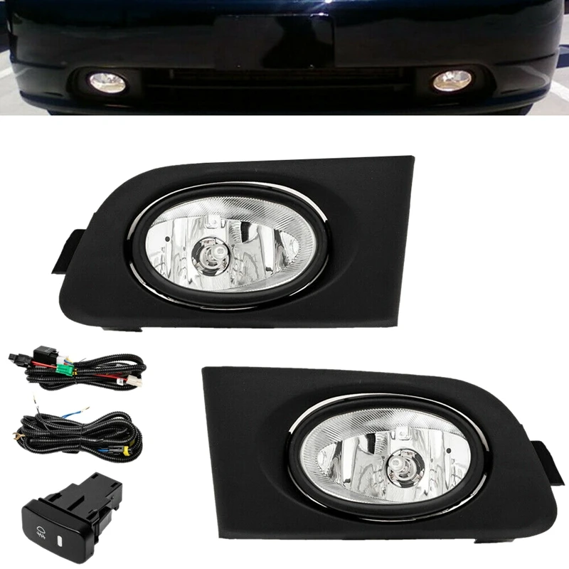 

for Honda Civic 01-03 Car Front Fog Light Kit Clear Lens Front Bumper Fog Light