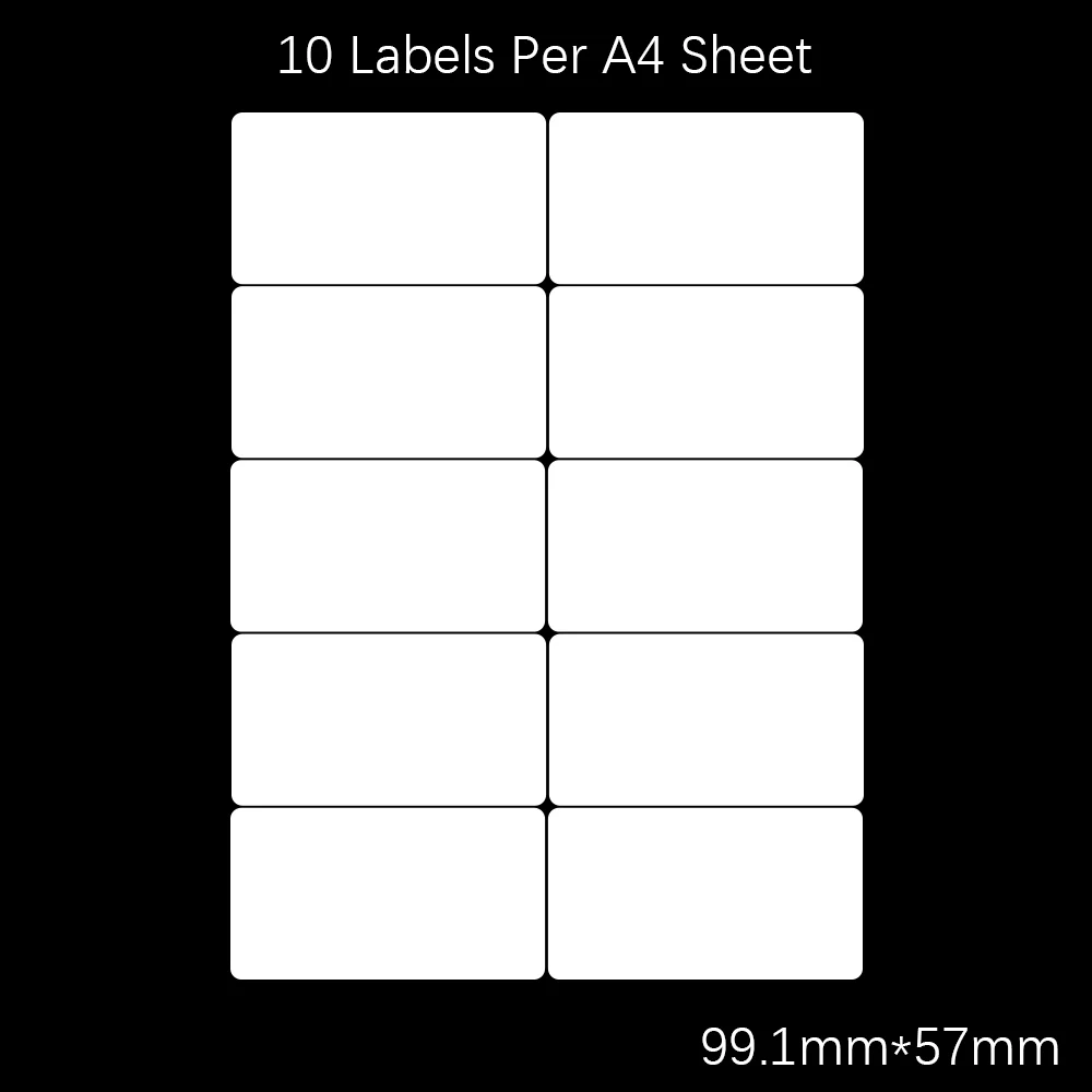 Address Labels A4 Sheets Sticky Self Adhesive White Inkjet Laser Printer Copier 