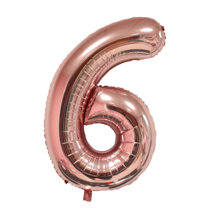 1 шт. 40 дюймов воздушный шар зеленая фольга воздушный насос рисунок гелий воздушный шар цифры воздушные шары для детского душа 1-й декор для вечеринки в честь Дня Рождения - Цвет: Rose gold 6