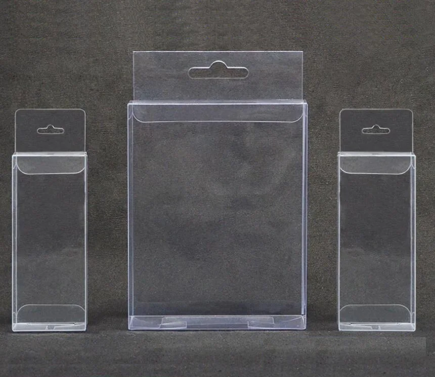 

Small PVC Gift Box with hang hook Transparent Birthday Party Favor Gift Packing Souvenir Box Wedding Clear Sweet Candy Case Box