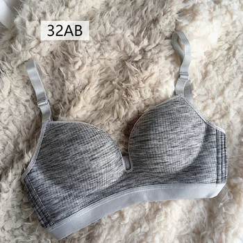 

Student Seamless Solid Push Up One Piece Removable Strap No Steel Bra