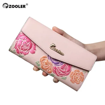

2020 HOT genuine leather wallet ZOOLER Cow Leather purse Wallet woman leather clutch bag lady purses high quality wallets#2953