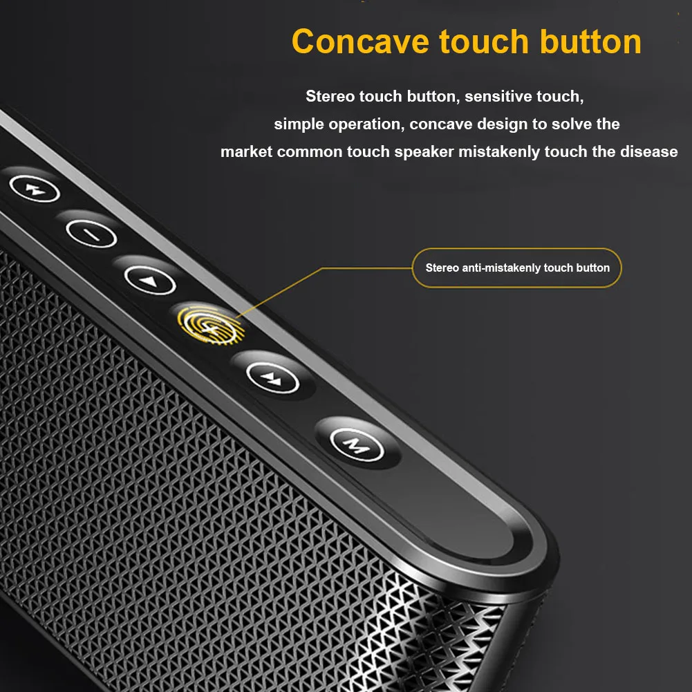 Поддержка TF карты стерео мини беспроводной бас сабвуфер HIFI Bluetooth динамик сенсорное управление домашняя музыка Громкий портативный внешний аккумулятор
