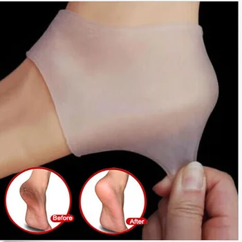 

New Transparent Silicone Moisturizing Gel Heel Sock Cracked Foot Skin Care Protector Skin Color Socks Peds Gift Party Favors