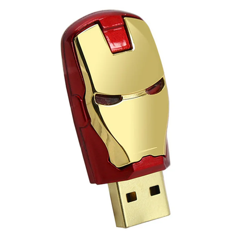 USB Flash Drive Metal Pen Drive 4GB 8GB 16GB 32GB USB2.0 Pendrive Avengers USB Stick Laptop - Цвет: Gold