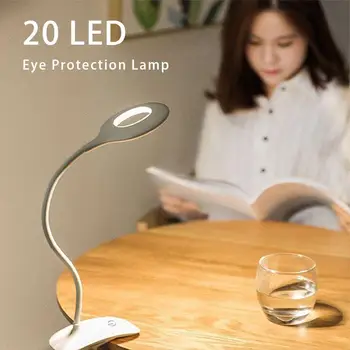 

Flexible Desk Lamp Book Lamp Reading Light Torch Study Flashlight Home Decor Adjustable USB 20LED Piano Eye-Care
