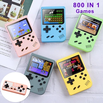 

Retro Mini Game Console 800 Classical FC Games 1020mAh Rechargeable Battery Mini Game Player with 1 Controller Support 2 Players