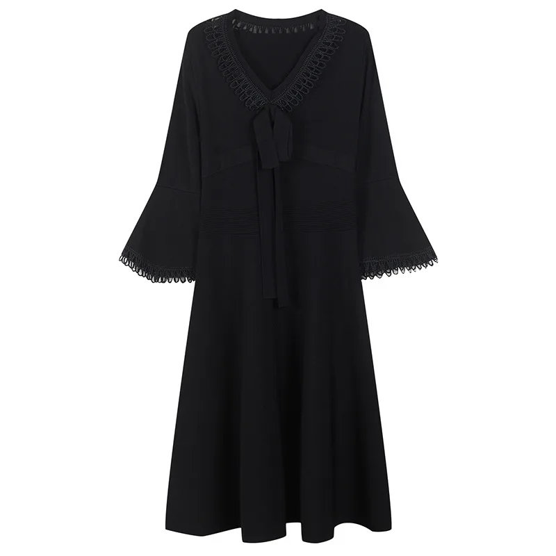 Женское платье, Сетчатое, вязаное, элегантное, облегающее, на шнуровке, с бантом, вечерние, Vestido, с вырезом, халат, летний, тонкий, пуловер, для офиса, леди