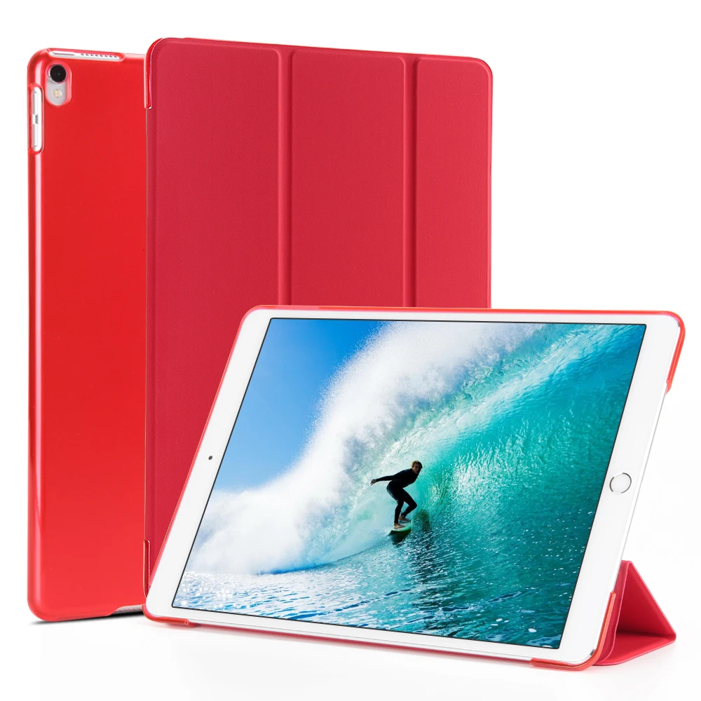 Красный Чехол для iPad Air 3 3rd Gen для iPad Pro 10," чехол Smart Sleep/Auto Wake легкий из искусственной кожи тонкий корпус стоящий - Цвет: Красный