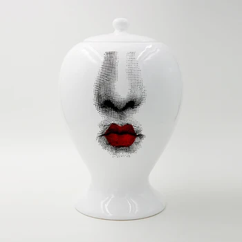 

14x22CM Vase Decor Flower Pot European Ceramic Large Sealing Vase Home Decoration Accessories Christmas Home Decor Craft Jars