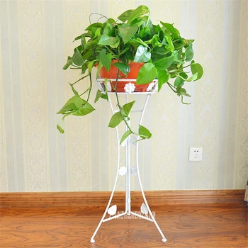 

SS2 European Style Plastic Spraying Technology Iron-Flower-Stand Balcony Living Room Floor Type Flower Rack Indoor lron Pergola