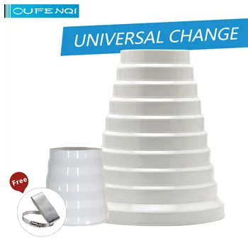 

OUFENQI Kitchen fan hose reducer, adapter air duct reducer plastic ducting reducers 4" to 8"