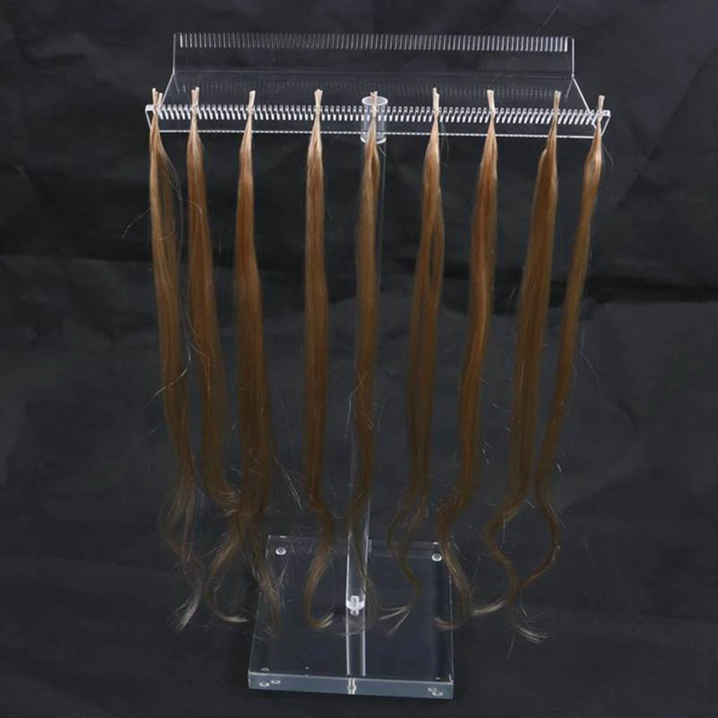 Acrylic Double Sided Hair Extensions Wigs Hair Strands Holder Organizer Stand Acrylic Double Sided Hair Extensions Wigs Hair Strands Holder Organizer Stand