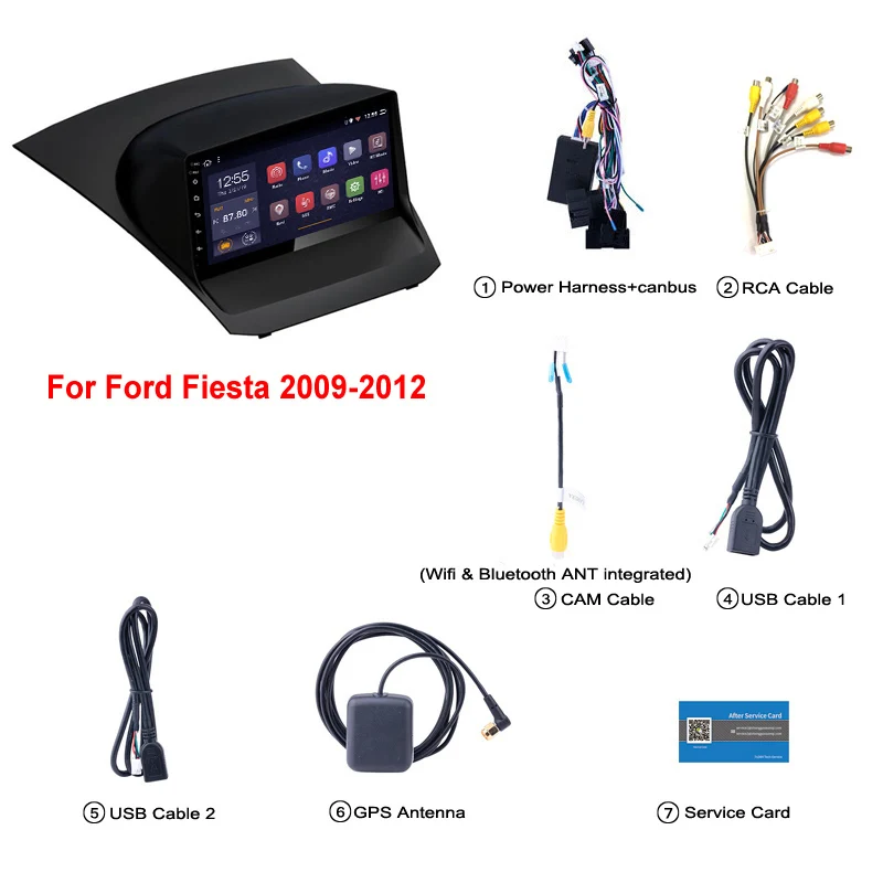 For 2009-2012 Year Android 8,1 Octa 8 ядро для форд фиеста 2009 2010 2011 2012 2013 gps навигации Автомобильный мультимедийный плеер - Цвет: For 2009-2012 Year