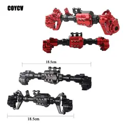 2 шт. CNC обработанный алюминиевый передний задний портал кожух полуоси красного цвета для Crawler Гусеничный