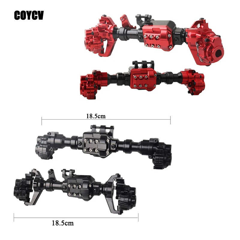 

2PCS CNC Machined Aluminum Front Rear Portal Axle Housing Red Color for TRX-4 Crawler