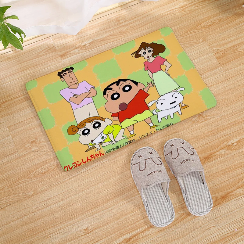 Мультфильм Crayon Shinchan принт домашний Коврик для двери стелька для кухни ковер для дома и улицы Добро пожаловать ванная комната Противоскользящие коврики 80 см