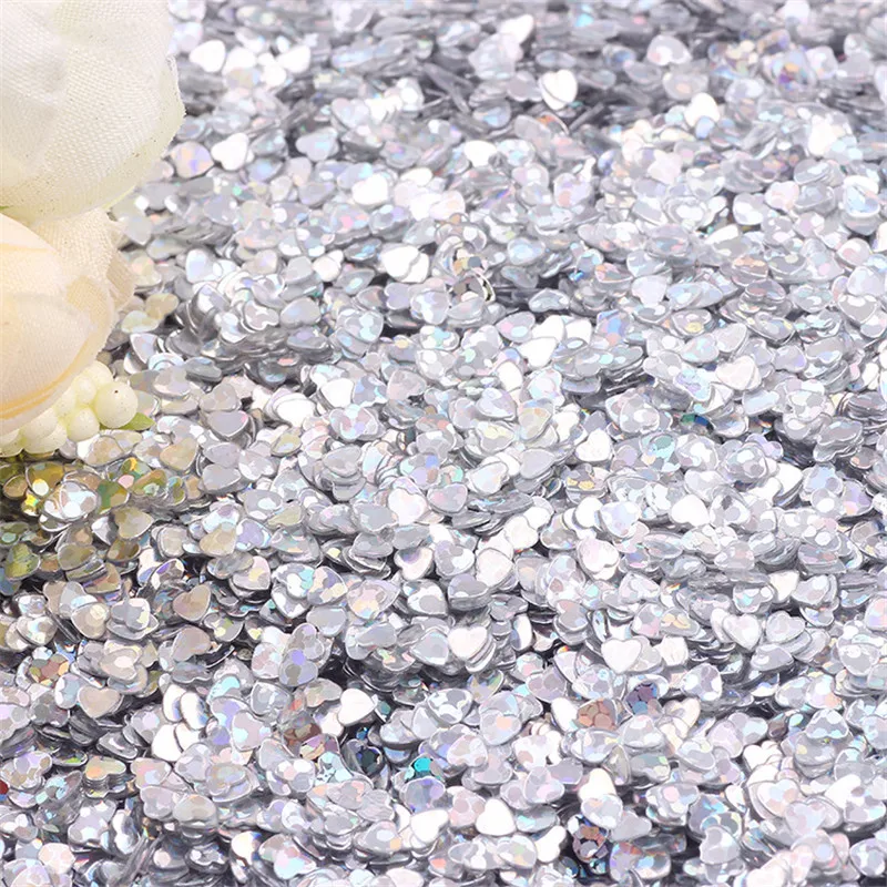 Блестки с блестками 3 мм разноцветные прозрачные блестки сердечками для маникюра