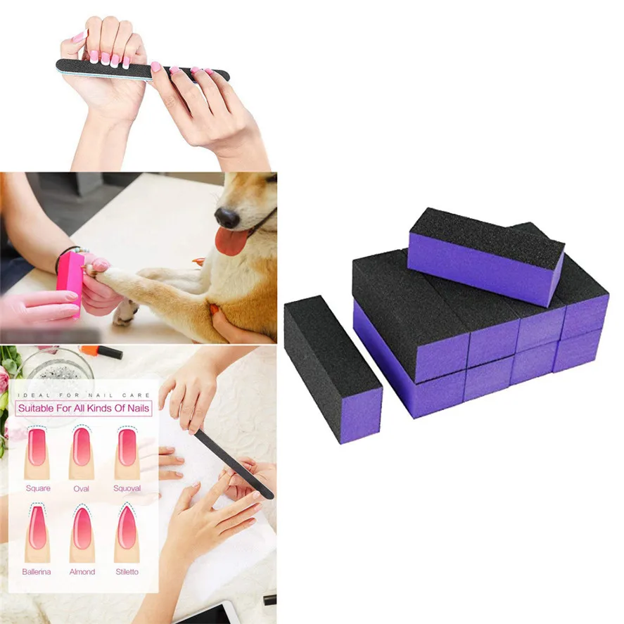 New 10pcs Nail Art Files DIY Sanding Buffing Polisher Way Polish Buffer Block Manicure 0729#30 | Красота и здоровье