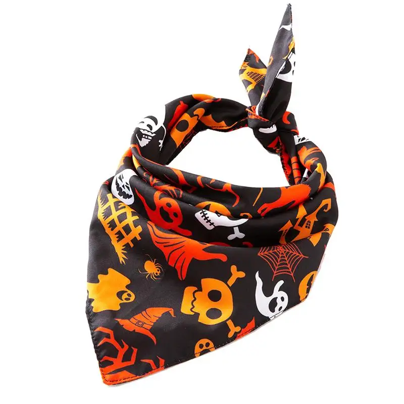 

New Small Dog Bandana Pattern Little Dog Neck Scarf For Pug Dog French Bulldog Beagle Pet Cat Halloween Accessories