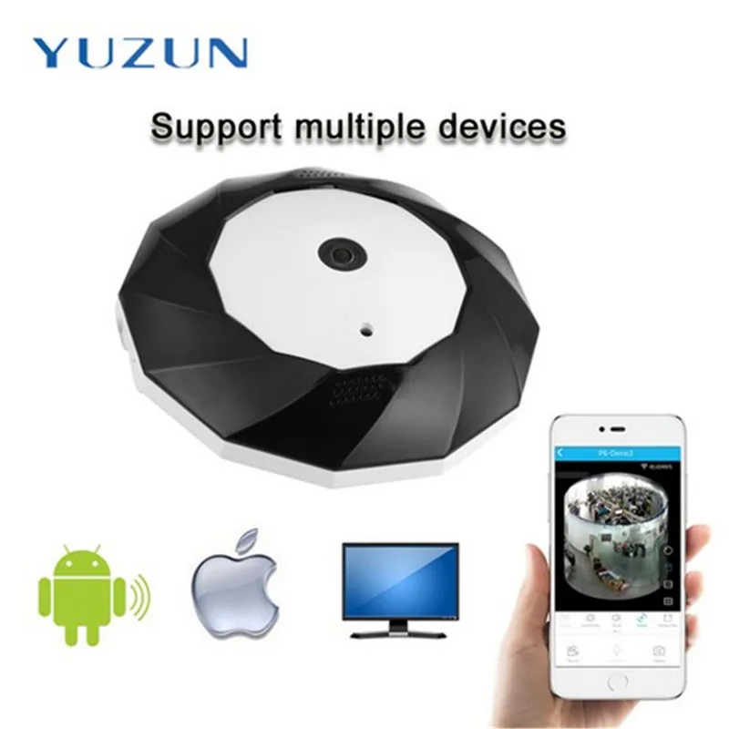 

YUZUN 3MP Wireless Camera 360 Degree Panoramic Wifi Camera 960P Network Wi-fi Fisheye Security IP Camera