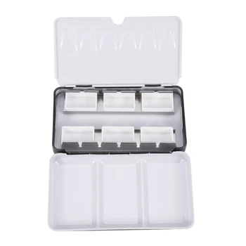 

Full Block Box [Small] with 6 Grids Watercolor Paint Tank Box Palette Palette Painting Storage Tray Palette