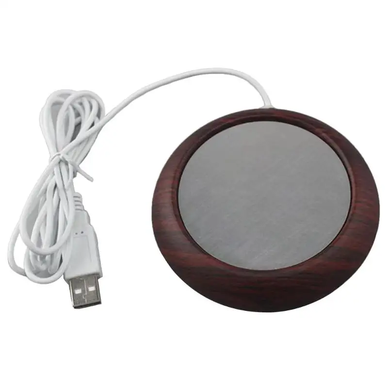 Портативный USB деревянный зерна чашки подогреватель тепла напиток кофе молоко кружка коврик кружки подставка посуда для напитков зимняя чашка тепловой подставки