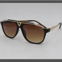 Мужские повседневные солнцезащитные очки коричневые модные Звездные очки 0938B